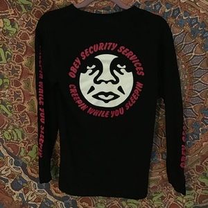Black long sleeve t by OBEY